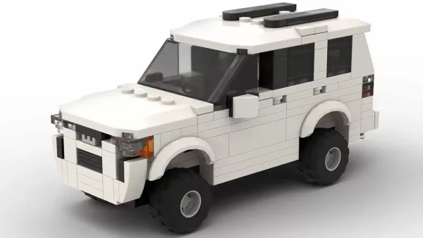 LEGO Toyota 4Runner SR5 16 scale brick model in white color on white background