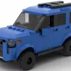 LEGO Toyota 4Runner TRD Pro 19 scale brick model in blue color on white background