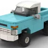 LEGO Chevrolet Apache K10 65 scale brick model on white background