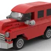 LEGO Chevrolet Suburban 56 scale brick model in red color on white background