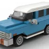 LEGO Chevrolet Suburban 71 scale brick model in blue color on white background