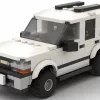 LEGO Chevrolet Tahoe 04 scale brick model in white color on white background