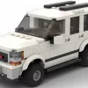 LEGO GMC Yukon 05 scale brick model in white color on white background