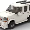 LEGO GMC Yukon Denali 06 scale brick model in white color on white background