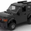 LEGO GMC Yukon GT 95 2door scale brick model in black color on white background