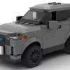 LEGO Ford Escape 23 scale brick model in dark gray color on white background