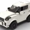 LEGO Jaguar E Pace 18 scale brick model in white color on white background