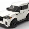 LEGO Jaguar F Pace 22 scale brick model in white color on white background