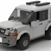 LEGO Kia Sportage 07 scale brick model in gray color on white background