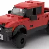 LEGO Ram Rebel 17 scale brick model in red color on white background