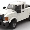 LEGO Ford Ranger XL 09 scale brick model in white color on white background