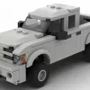 LEGO Dodge Dakota 05 scale brick model in gray color on white background