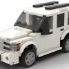 LEGO Dodge Durango 08 scale brick model in white color on white background