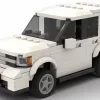 LEGO Dodge Durango 13 scale brick model in white color on white background