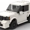 LEGO Dodge Durango 17 scale brick model in white color on white background