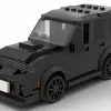 LEGO Dodge Durango SRT 21 scale brick model in black color on white background