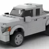 LEGO Honda Ridgeline 08 scale brick model in gray color on white background