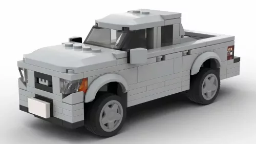 LEGO Honda Ridgeline 08 scale brick model in gray color on white background