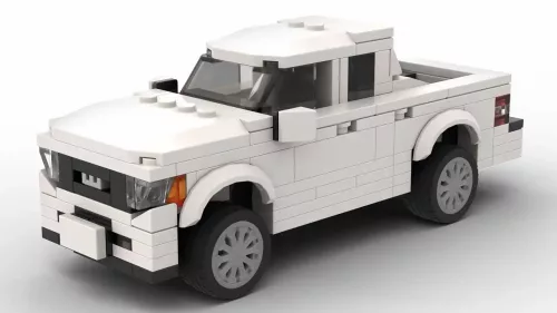 LEGO Honda Ridgeline 13 scale brick model in white color on white background