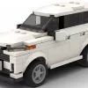 LEGO Toyota Highlander 20 scale brick model in white color on white background