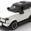 LEGO Volvo EX30 25 scale brick model in white color on white background