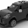 LEGO Volvo XC60 R 16 scale brick model in black color on white background