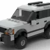 LEGO Volvo XC90 04 scale brick model in gray color on white background