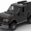 LEGO Volvo XC90 08 scale brick model in black color on white background