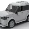 LEGO Volvo XC90 19 EU scale brick model in gray color on white background