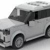 LEGO Volvo XC90 25 scale brick model in gray color on white background