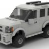 LEGO Infiniti QX4 01 scale brick model in gray color on white background