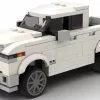 LEGO Ram 1500 Limited 19 scale brick model in white color on white background