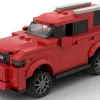 LEGO Toyota 4Runner 25 Limited scale brick model in red color on white background