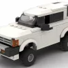 LEGO Toyota 4Runner 87 scale brick model in white color on white background