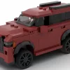 LEGO Toyota Sequoia 23 scale brick model in dark red color on white background