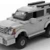 LEGO Toyota 4Runner 07 scale brick model in gray color on white background